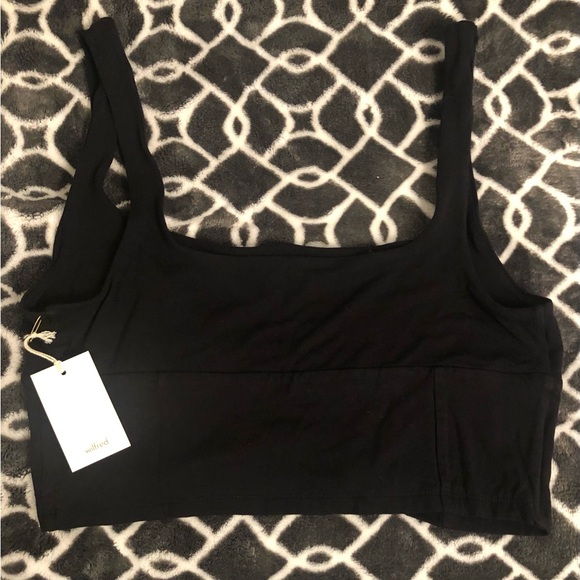 “TWO” Wilfred Free Crop Tanks. Both Sz~M 1~Black and 1~White - Picture 6 of 11